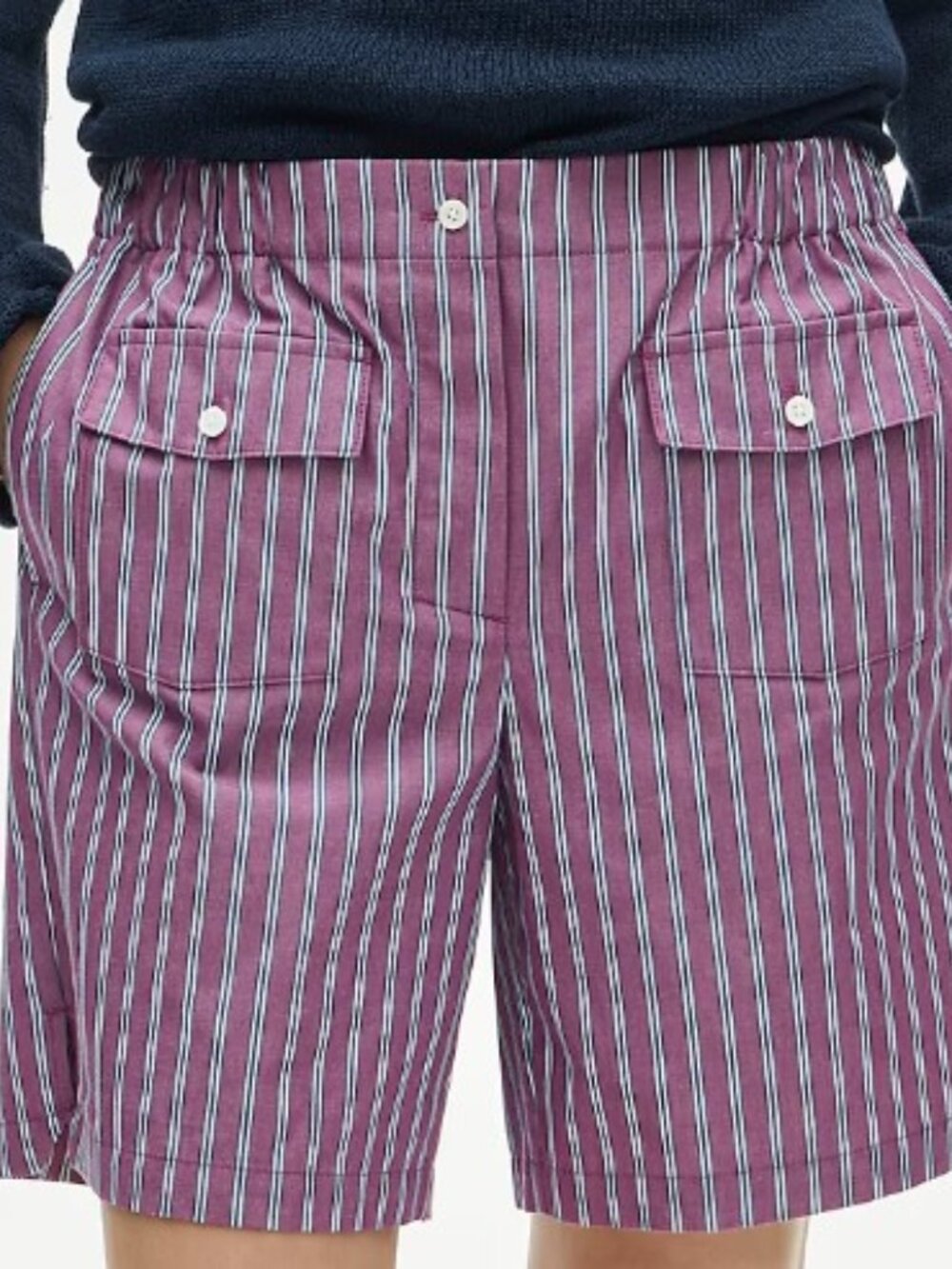 J.Crew Long boxer short in oxford stripe NWT
